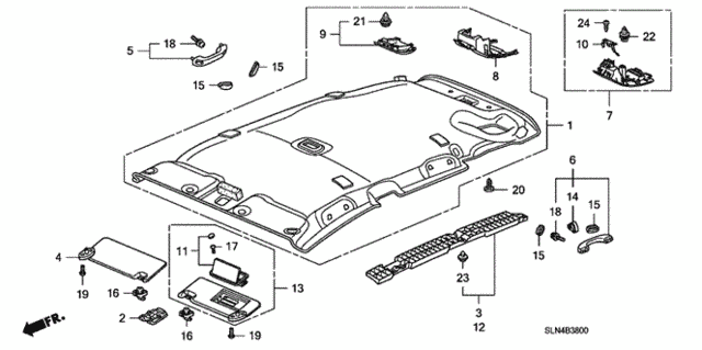Roof Lining for 2007 Honda Fit #0