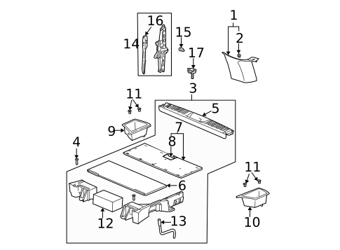 Interior Trim - Rear Body for 2002 Saturn Vue #0