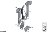 67625A84FC2 - : Drive For Window Lifter, Right for BMW Image