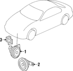38100SP0911 - Electrical: Horn for Acura Image
