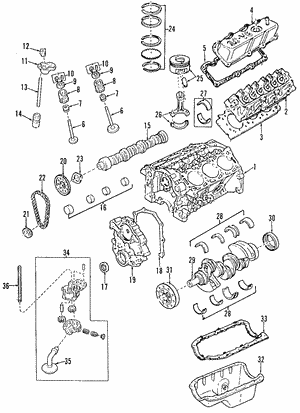 1994-2007 Mazda B3000 Valve Lifters ZZM1-12-431 | OEM Parts