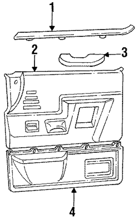Interior Trim - Front Door for 1997 Ford F-250 HD #0