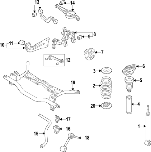 Rear Suspension for 2021 Volkswagen Passat #1