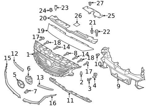 Grille & Components for 2017 Mazda 6 #0