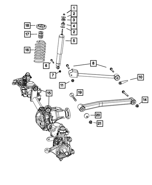 Front Suspension, Strut and Cradle for 2010 Jeep Wrangler #0