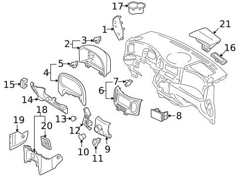 Instrument Panel Components for 2012 Nissan Cube #0