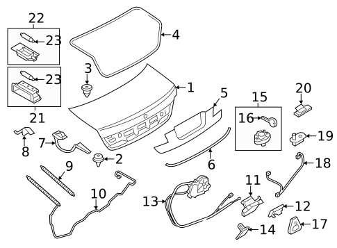 Trunk for 2012 BMW 750Li xDrive #3