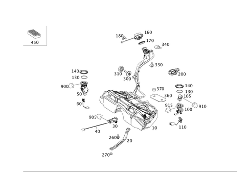 Fuel Tank with Detachable Parts for 2012 Mercedes-Benz E350 #0