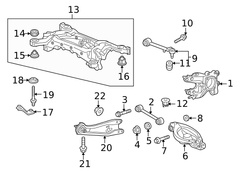 Rear Suspension for 2013 Acura ZDX #0