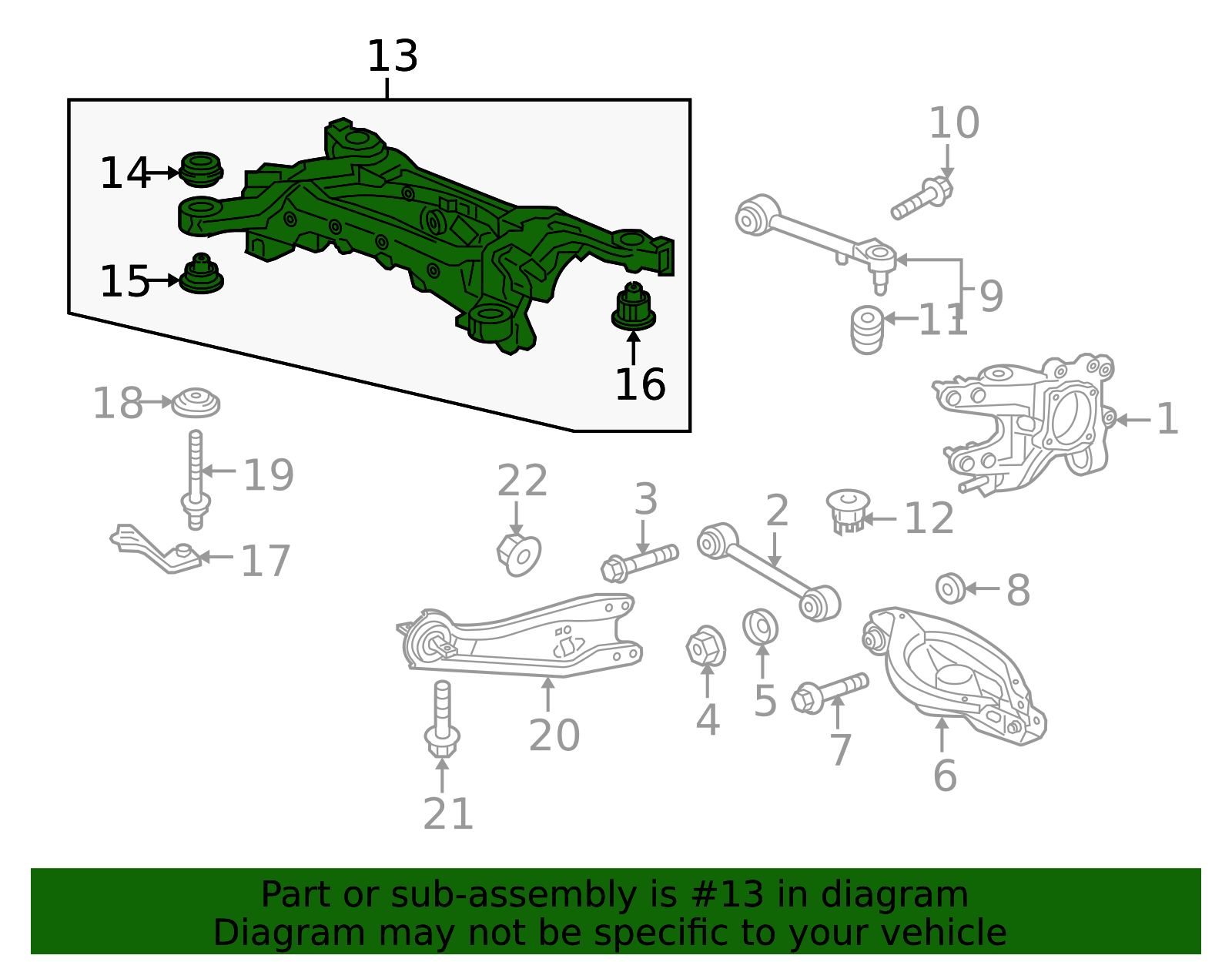 50300-SZN-A02 - 2010-2013 Acura ZDX - Sub-Frame Assembly, Rear