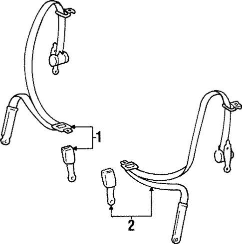 Seat Belt for 1997 Toyota Paseo #2