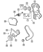 6502926 - Engine 2.4L Four Cylinder: Hex Flange Head Bolt for Mopar Image