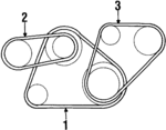 MD189130 - : Power Steering Belt for Mitsubishi Image