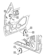 56043097AD - Instrument Panel and Radios and Consoles: Rear Door Speaker, Left Rear for Mopar Image