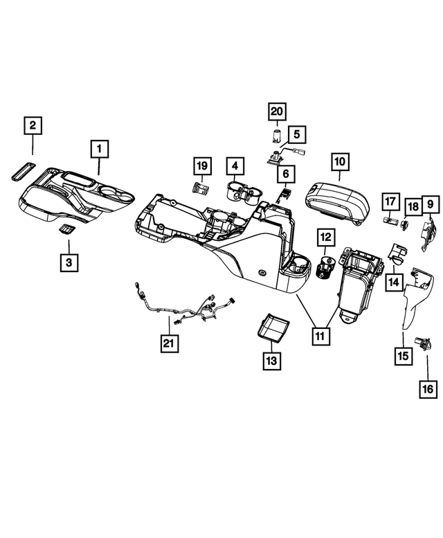 68090503AA - Interior Trim: Floor Console Mat for Mopar Image