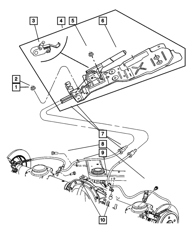 6505245AA - Parking Brake: Nut, Mounting for Mopar Image