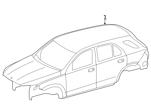 Body Shell for 2022 Mercedes-Benz GLE 53 AMG&reg; SUV #0