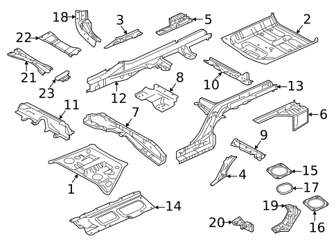 Rear Floor & Rails for 2024 INFINITI QX55 #0