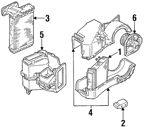 Evaporator & Heater Components for 1990 Volkswagen Passat #0