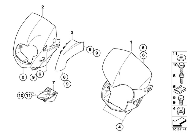 46637696754 - : Headlight Trim for BMW-Motorrad Image
