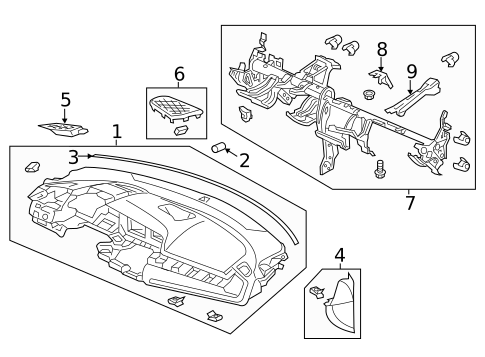 Instrument Panel for 2016 Honda Civic #0