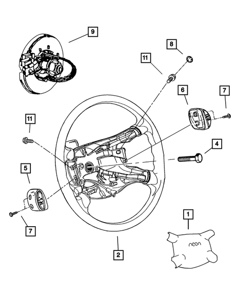 Steering Wheel for 2002 Dodge Neon #0