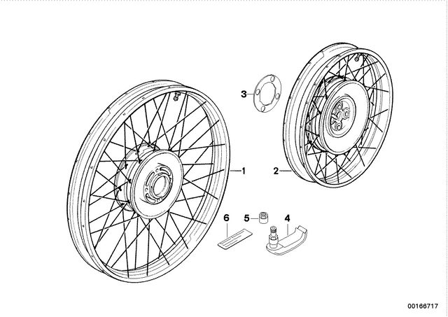 36318553001 - : Wire Wheel, Silver, Front for BMW-Motorrad Image