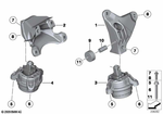 22116777605 - Engine and Transmission Suspension: Engine Supporting Bracket, Left for BMW: 535i, 640i, 740i, 740Li, Hybrid 5, Hybrid 7L Image image
