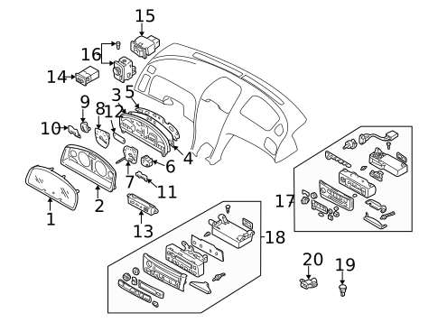Cluster & Switches for 2001 Nissan Maxima #0