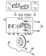 R5143703AB - Service Brakes: Disc Brake Caliper Assembly, Left for Mopar Image
