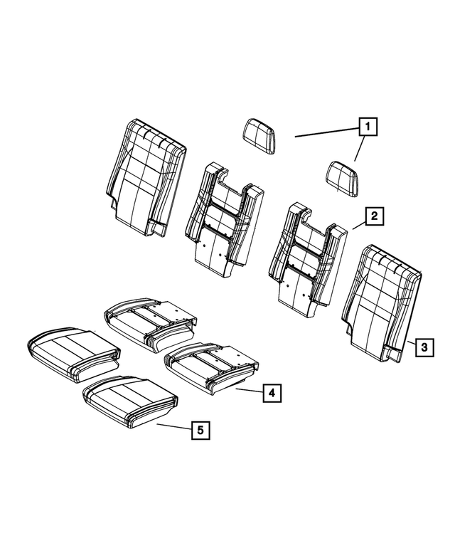 1XZ68DX9AC - Interior Trim: Rear Headrest for Mopar Image image