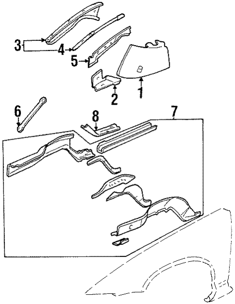 Structural Components & Rails for 2002 Oldsmobile Intrigue #0