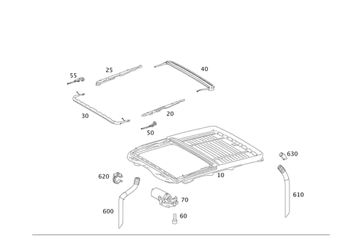 Sliding/Lifting Roof Frame for 2011 Mercedes-Benz S 550 #0