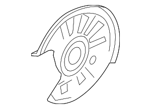 5Q0615611S - Brakes: Brake Dust Shield for Audi Image