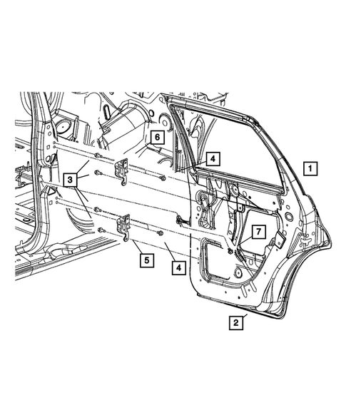 Rear Door for 2001 Chrysler PT Cruiser #1