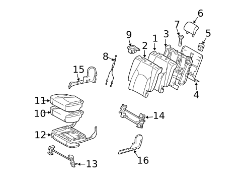 Second Row Seats for 2006 Toyota Highlander #5