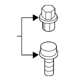 WHT001814B522 - Suspension: Wheel Bolt for Volkswagen: GTI, Tiguan, Tiguan Limited Image