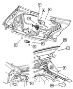 6507648AA - Body Sheet Metal Except Doors: Hex Head Screw And Washer for Mopar Image