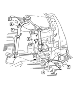 XA571L5AA - Interior Trim: Rear Outer Seat Belt for Mopar Image