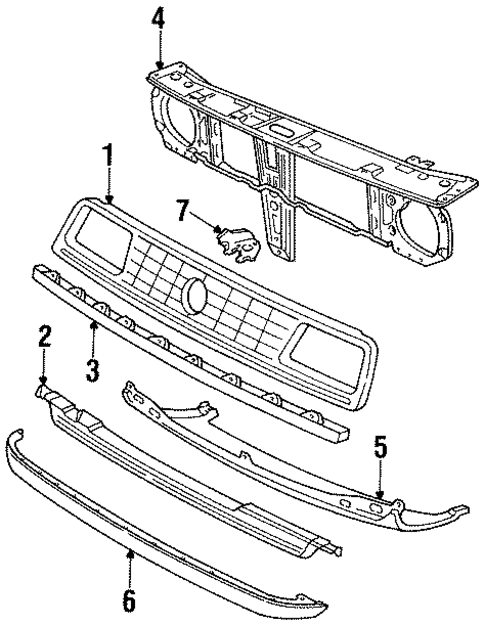 Grille & Components for 1987 Volkswagen Jetta #0