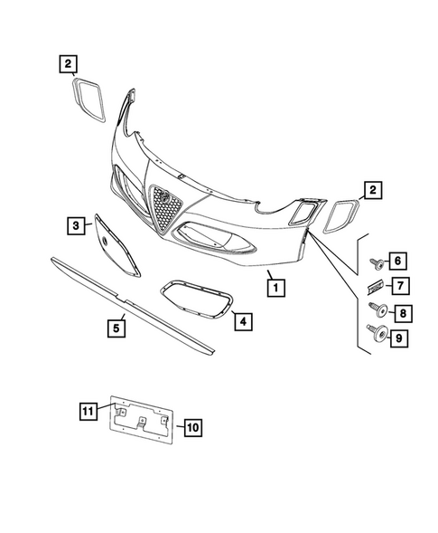 Front Bumper and Fascia for 2018 Alfa Romeo 4C #0