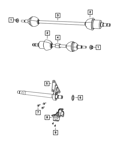 Front Axle Drive Shafts for 2014 Dodge Grand Caravan #0