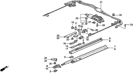 Sliding Roof (2) for 1997 Acura TL #0