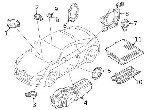 Antenna & Radio for 2021 Audi TTS Quattro #0