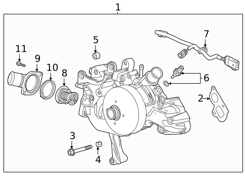 Thermostat & Housing for 2025 GMC Sierra 2500 HD #0