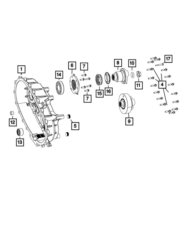 5179298AA - NV241; Transfer Case: Transfer Case Rear Case for Mopar Image