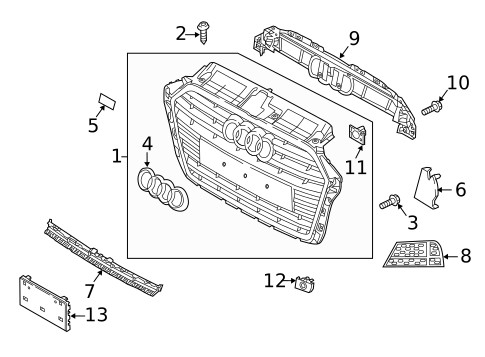 Grille & Components for 2017 Audi S3 #0