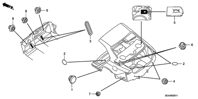 Grommet (RR.) for 2008 Acura TSX #0
