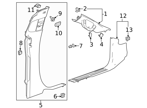 Interior Trim - Cab for 2016 GMC Sierra 2500 HD #3