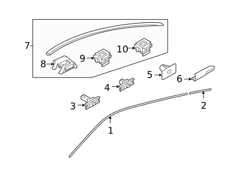 Exterior Trim - Roof for 2010 Saab 9-3X #0